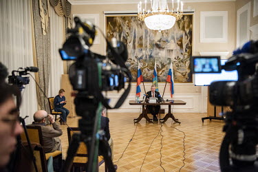 A press conference at the Russian Mission with Ambassador Gennady Gatilov, following the vote of censure by the UN Human Rights Commission, the week following the invasion of Ukraine. The conference w...