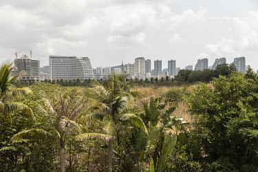 A view from Phoenix Island, an artificial archipelago developed by Sanya Phoenix Island Development Co.