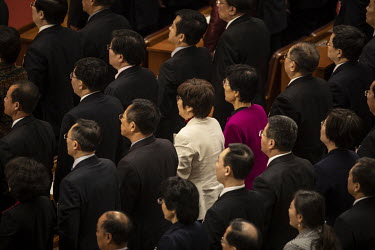 Delegates attend the 13th National People's Congress (NPC) at the Great Hall of the People.