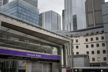 The entrance to the Elizabeth Line at Liverpool Street Station.