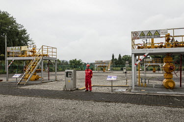 Shale gas wells at the Fuling shale gas project site, operated by Sinopec Chongqing Fuling Shale Gas Exploration and Development Co., a unit of China Petrochemical Corp. (Sinopec).
