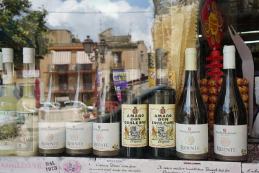 A shop window displaying a drink named 'Amaro Don Corleone'.