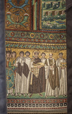 A mosaic in the Basilica di San Vitale.