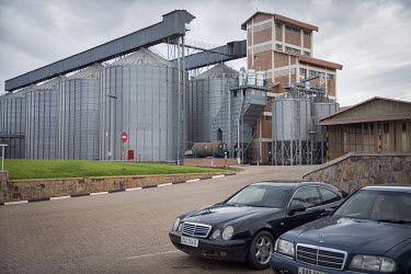 Storage silos for corn and soya at Africa Improved Foods, a Rwandan company with a Dutch shareholder, DSM. At the Kigali factory they make a special breakfast porridge using locally bought corn design...