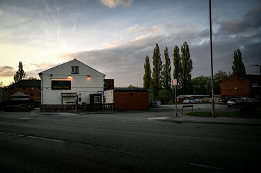 The sun goes down behind the Royal Oak pub, in Radcliffe, one of the more deprived areas in the political constituency of Bury North.  Local elections are due in the political constituency of Bury Nor...