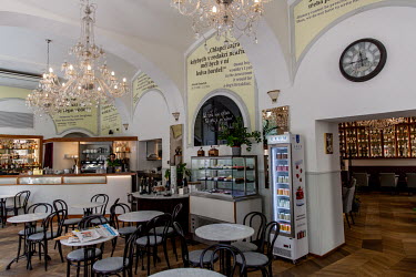 The National Cafe (Narodni Karnava) where the Czech artistic avant-garde would meet, including the Devetsil group, to which Toyen (Marie Cerminova) belonged until its dissolution.