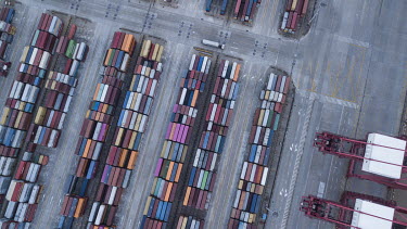 Shipping containers stacked in the Yangshan Deep Water Port.