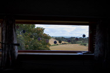 A view over the countryside from the room of Cecilie, one of the boarders at the Hvam high school where there is an emphasis on outdoor activities.