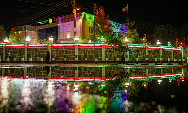 The Ministry of Finance building, illuminated in the colours of the national flag of Somaliland, as the country celebrates its 31st anniversary of independence from Somalia.
