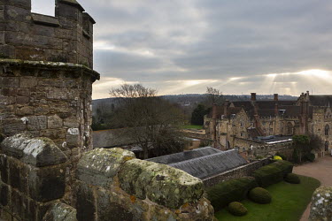A view from the Gatehouse of Battle Abbey, built on the site of the Battle of Hastings (14 October 1066).