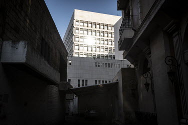 The Bank of Lebanon building, the epicentre of the Lebanese financial collapse which has seen people's income and savings fall by 90 percent.  Following political collapse and the pandemic, the Lebane...