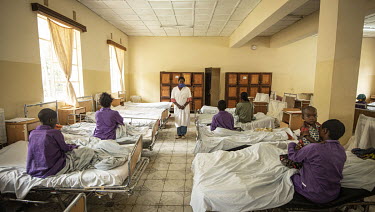 Patients on a ward at the Panzi Hospital which was founded by Congolese gynaecologist Dr Denis Mukwege in 1999. Mukwege specialises in treating women who are victims of rape as a weapon of war.   He h...