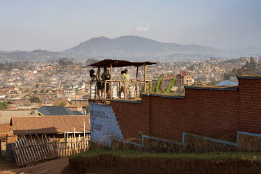 MONUSCO (United Nations Organization Stabilization Mission in the Democratic Republic of the Congo) troops at their base above Butembo.