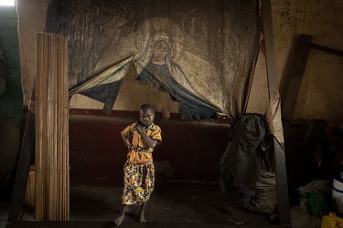 Grace Imani, who sleeps in a disused church along with several hundred other IDPs in Drodro where at least 20,000 displaced people are living.  There are at least 5.5 million internally displaced peop...