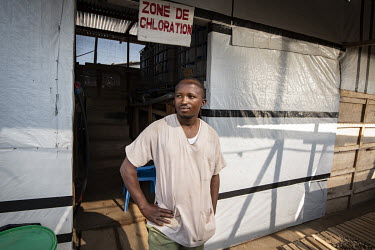 Aristote, a Health Promotion Officer at the Beni Ebola Treatment Centre.