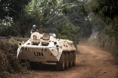 MONUSCO (United Nations Organization Stabilization Mission in the Democratic Republic of the Congo) peacekeepers from Bangladesh patrol in an armoured vehicle.  There are at least 5.5 million internal...