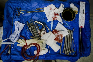 Medical equipment used in an abortion procedure performed via the vacuum method, the most modern and the fastest abortion method. One hour before the operation, the patient is given a medication that...