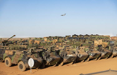 French armoured vehicles at their Gao base.  In 2012, Islamist radicals linked to al-Qaeda, hijacked an uprising by ethnic Tuareg people and went on to seize cities across northern Mali, holding on fo...