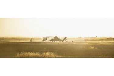 French military helicopters head out on operations from their Gao Base.   In 2012, Islamist radicals linked to al-Qaeda, hijacked an uprising by ethnic Tuareg people and went on to seize cities across...