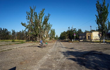 The centre of Pavlovka which has been completely destroyed. Pavlovka was occupied by Russian forces from 22 March to 23 June 2022.