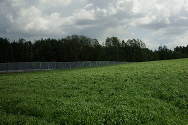 Part of the newly built border wall erected between Poland and Belarus.  In the autumn of 2021 there were clashes between Polish police and migrants trying to cross the Polish border with Belarus and...