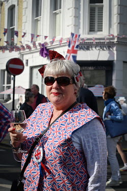 Judi Edwards at the Abingdon Platinum Jubilee street party held to commemorate 70 years on the throne for HRH Queen Elizabeth II.