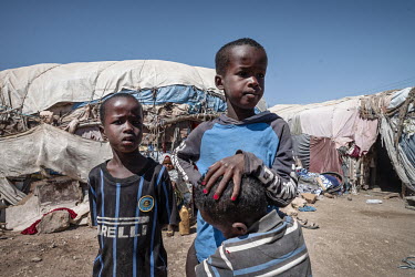 Refugee children from the Somali region in Ethiopia.