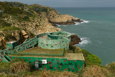 A disused military bunker facing China, in Dapu village on Dongju islet, an increasingly popular location for Taiwanese domestic tourists. Frontline Dongju is part of the Matsu archipelago that is Tai...