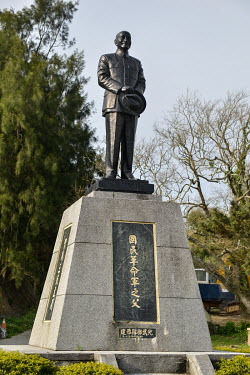 Despite being removed from their daises across Taiwan, statues like this of former ROC Generalissimo Chiang Kai-shek remain standing proud on Dongju islet, an increasingly popular location for Taiwane...