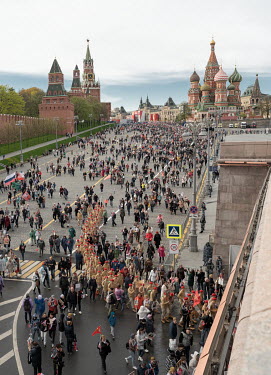 About 1 million people in Moscow took part in the procession of the Immortal Regiment. The memory of those who fought against fascism are used to unite people in support of the ongoing war in Ukraine,...