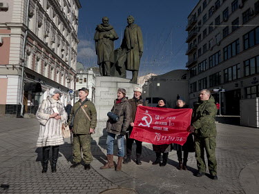 Patriotic activists stage a rally in support of the so-called 'special operation' or the invasion of Ukraine.