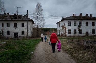 Abandoned houses in the village of Letnerechensky. In many impoverished, depressed areas of Russia the army is the only possible work. The contract of service in Ukraine can bring around 200,000 Roubl...