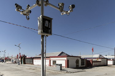 Surveillance cameras at a showcase Tibetan village in Golmud. Golmud, the third largest city on the Tibetan plateau, has become a key Chinese military staging point for nearby the autonomous regions T...