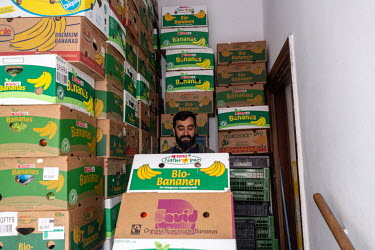 Komil, a gay man from Dushanbe, Tajikistan, now living in Vienna, Austria, during voluntary work in a discount food store. He was granted political asylum based on his sexuality and LGBT+ activism wor...