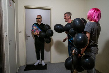 Sergi with friends.Faced with increasing levels of abuse in their hometown of Odessa along Ukraine's southern Black Sea coastline, Igor and his boyfriend Sergi decided it was time to leave the country...