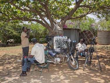 The crew take a break from filming an episode of the TV program Shamba Shape Up, produced by The Mediae Company.Launched in 2012 by The Mediae Company, Shamba Shape Up is currently East Africa's most...