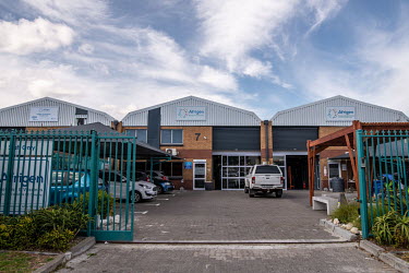 A section of the Afrigen Biologics Vaccines premises in Cape Town. The Company started in one unit of this industrial park but has now expanded into six, with two more under construction.
