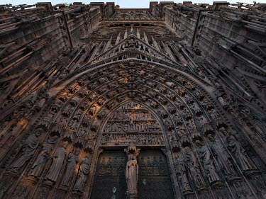 The tympanum of the central portal of Strasbourg Cathedral.