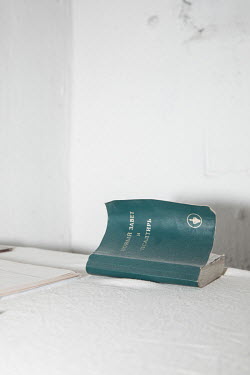 A Bible in Ukrainian for the use of Russian prisoners of war held in a prison camp.