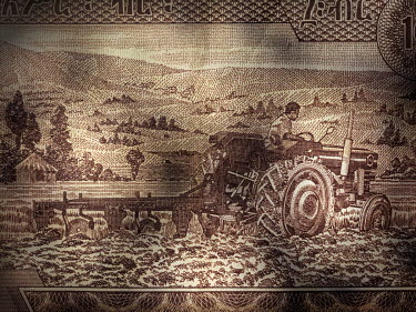 Money, banknote: Ethiopia, 10 Birr, issued 1989.