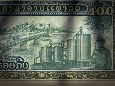 Money, banknotes: Laos, 100 Kip, issued 1979.