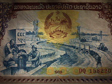 Money, banknotes: Laos, 500 Kip, issued 1988.