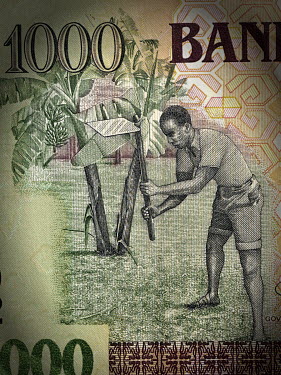 Money, banknotes: Uganda, 1000 Shillings, issued 2003.