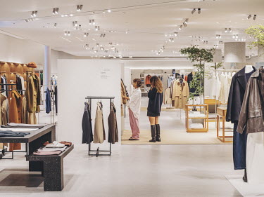 A mockup of a Zara store at the headquarters of multinational clothing company Inditex. Store layouts are tested in-house before being rolled out worldwide.