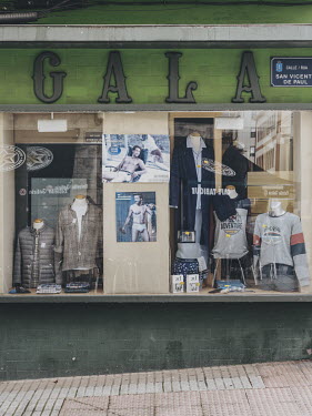The window display at Camiseria Gala in central A Coruna, the store where in the 1950s, Amancia Ortega, the founder of global clothes retailer Zara, learned his trade as a shirtmaker from the age of 1...