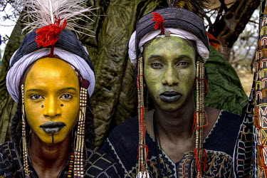 Every year at the end of the rainy season in September, the Wodaabe Fulani ( also called Bororos ) meet after a year of transhumance to celebrate Gerewol, a male beauty contest, nuptial rite and dance...