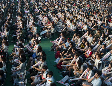 The audience during National championship final competition of Leagues of Legends held at Hwajung Stadium at Korea University.