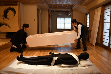 A student at the 'Okuribito Academy' learning how to 'send off' the dead. In Japan's rapidly ageing society, more and more people are having to face their deaths. At the same time, there is a growing...