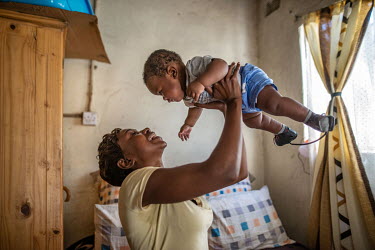 Sheilo Muparadzi plays at home with her son Odell Mbizi, who wears a corrective foot brace a result of being born with bilateral clubfoot. He is now undergoing treatment via the Ponseti method.Clubfoo...