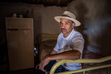 Barend Salomo (64) founder of the Wupperthal Original Rooibos Co-Operative and an activist for the rights of indigenous Khoisan rooibos farmers, in the remote cottage he uses when working on his field...